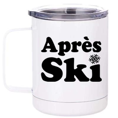 Apres Ski Retro Style Snowflake Funny Gift 12 oz Stainless Steel Tumbler Cup