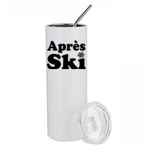 Apres Ski Retro Style Snowflake Funny Gift Stainless Steel Tumbler