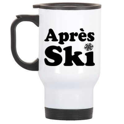 Apres Ski Retro Style Snowflake Funny Gift Stainless Steel Travel Mug