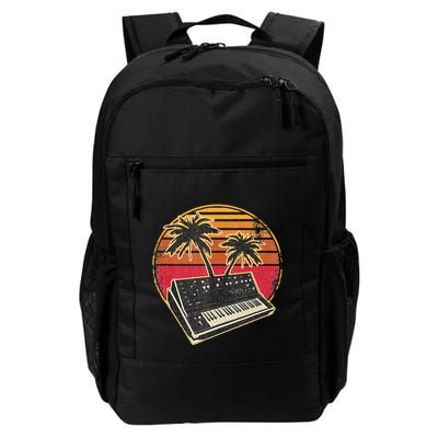 Analog Synthesizer Retrowave Vintage 70s Sunset Synth Backpack