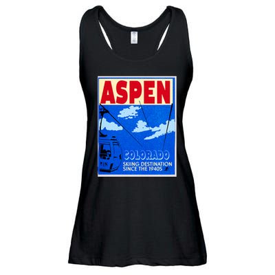 Aspen Ski Resort Colorado Ladies Essential Flowy Tank