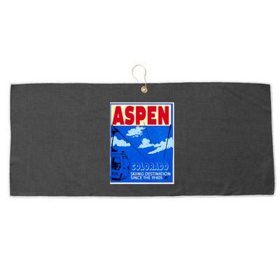 Aspen Ski Resort Colorado Large Microfiber Waffle Golf Towel