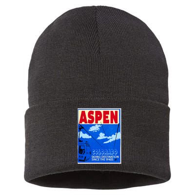 Aspen Ski Resort Colorado Sustainable Knit Beanie