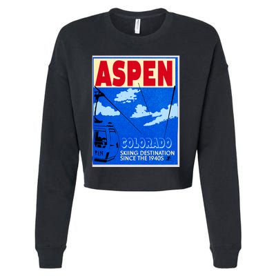 Aspen Ski Resort Colorado Cropped Pullover Crew