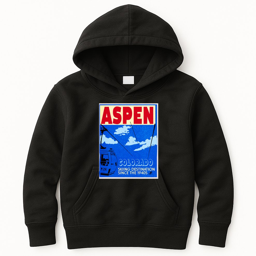 Aspen Ski Resort Colorado Kids Hoodie