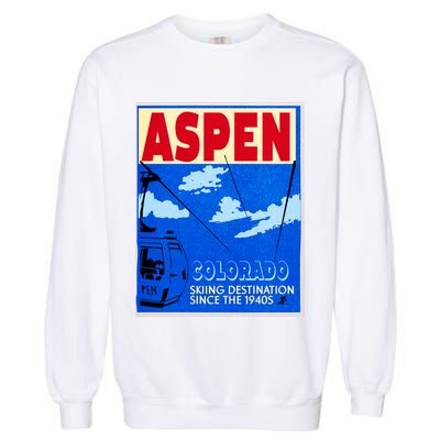 Aspen Ski Resort Colorado Garment-Dyed Sweatshirt