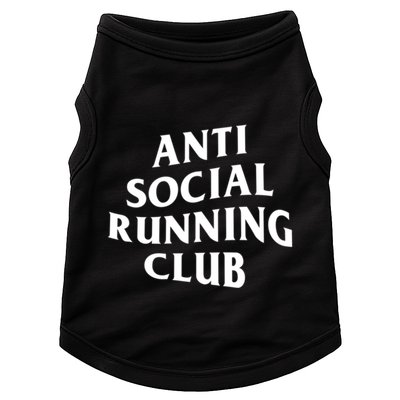 Anti Social Running Club Funny Introvert Runner Gift Doggie Tank