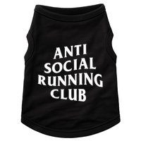 Anti Social Running Club Funny Introvert Runner Gift Doggie Tank