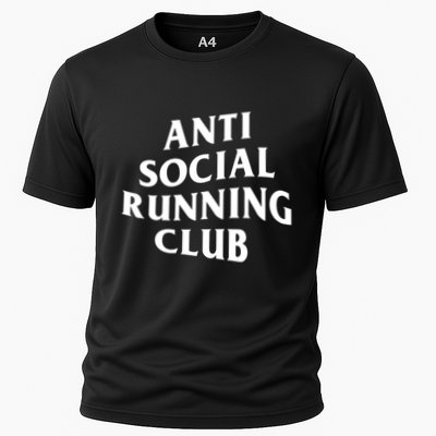 Anti Social Running Club Funny Introvert Runner Gift Cooling Performance Crew T-Shirt