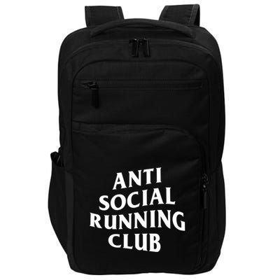 Anti Social Running Club Funny Introvert Runner Gift Impact Tech Backpack