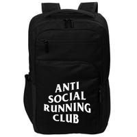 Anti Social Running Club Funny Introvert Runner Gift Impact Tech Backpack