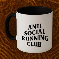 Anti Social Running Club Funny Introvert Runner Gift Mug