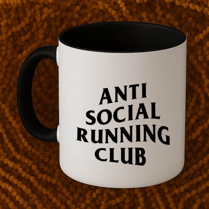 Anti Social Running Club Funny Introvert Runner Gift Mug