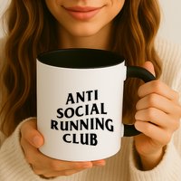 Anti Social Running Club Funny Introvert Runner Gift Mug
