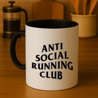 Anti Social Running Club Funny Introvert Runner Gift Mug