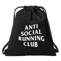 Anti Social Running Club Funny Introvert Runner Gift Drawstring Bag