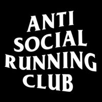 Anti Social Running Club Funny Introvert Runner Gift Drawstring Bag