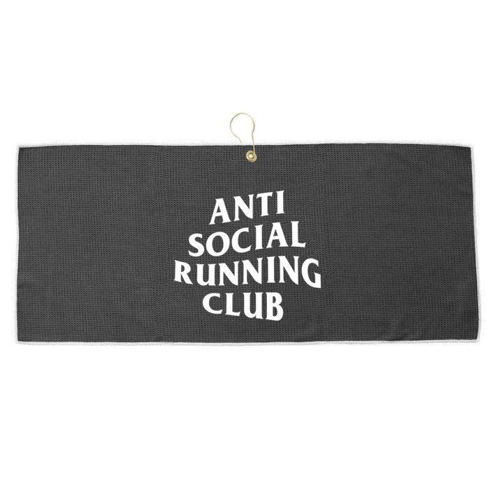 Anti Social Running Club Funny Introvert Runner Gift Large Microfiber Waffle Golf Towel