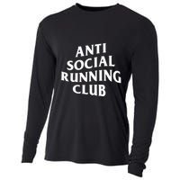 Anti Social Running Club Funny Introvert Runner Gift Cooling Performance Long Sleeve Crew