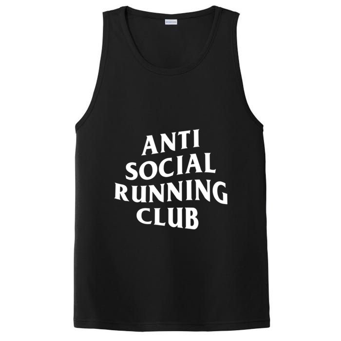 Anti Social Running Club Funny Introvert Runner Gift PosiCharge Competitor Tank