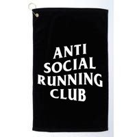 Anti Social Running Club Funny Introvert Runner Gift Golf Towel