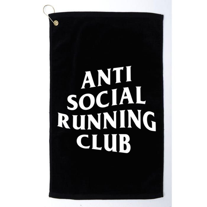 Anti Social Running Club Funny Introvert Runner Gift Golf Towel