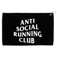 Anti Social Running Club Funny Introvert Runner Gift Grommeted Golf Towel
