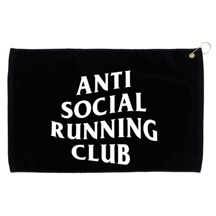 Anti Social Running Club Funny Introvert Runner Gift Grommeted Golf Towel