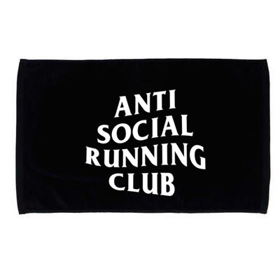 Anti Social Running Club Funny Introvert Runner Gift Microfiber Hand Towel