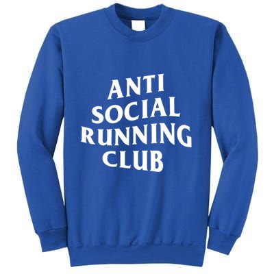 Anti Social Running Club Funny Introvert Runner Gift Sweatshirt