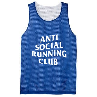 Anti Social Running Club Funny Introvert Runner Gift Mesh Reversible Basketball Jersey Tank