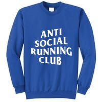 Anti Social Running Club Funny Introvert Runner Gift Tall Sweatshirt