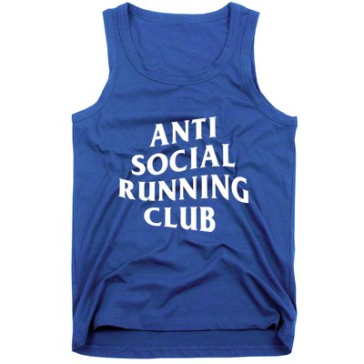 Anti Social Running Club Funny Introvert Runner Gift Tank Top
