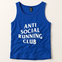 Anti Social Running Club Funny Introvert Runner Gift Tank Top