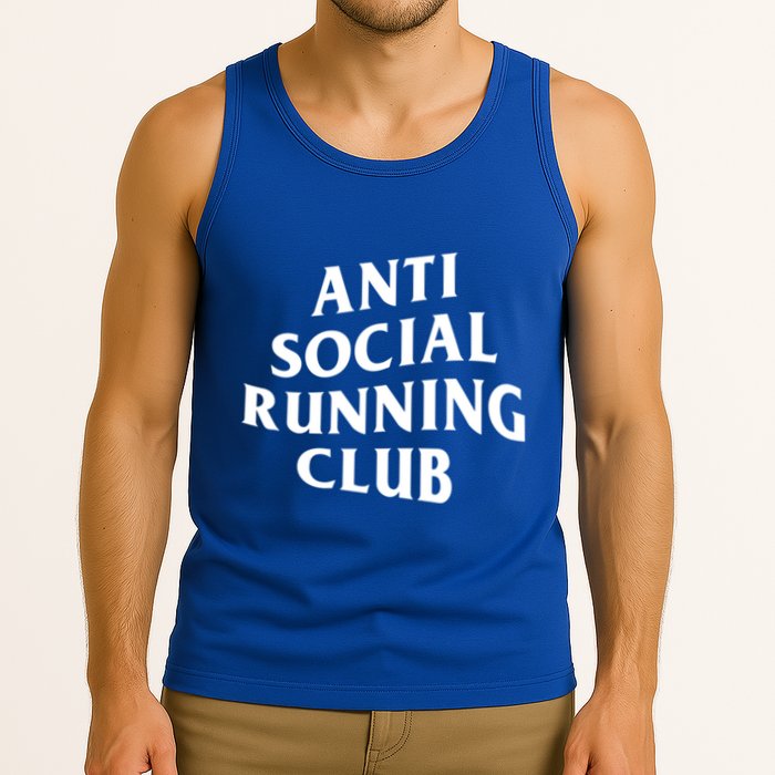 Anti Social Running Club Funny Introvert Runner Gift Tank Top