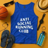 Anti Social Running Club Funny Introvert Runner Gift Tank Top