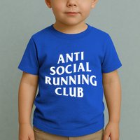 Anti Social Running Club Funny Introvert Runner Gift Toddler T-Shirt