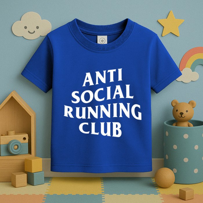 Anti Social Running Club Funny Introvert Runner Gift Toddler T-Shirt