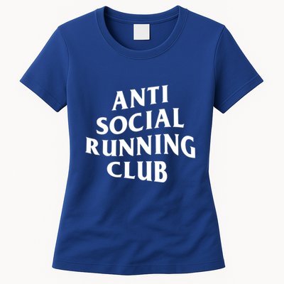 Anti Social Running Club Funny Introvert Runner Gift Womens T-Shirt