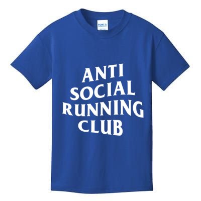 Anti Social Running Club Funny Introvert Runner Gift Kids T-Shirt