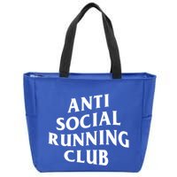 Anti Social Running Club Funny Introvert Runner Gift Zip Tote Bag