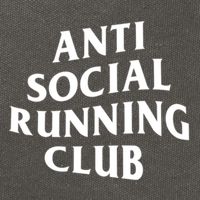 Anti Social Running Club Funny Introvert Runner Gift Cotton Canvas Backpack