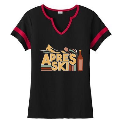 Apres Ski Retro Vintage Style Party Outfit Great Gift Ladies Halftime Notch Neck Tee