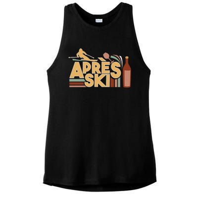 Apres Ski Retro Vintage Style Party Outfit Great Gift Ladies PosiCharge Tri-Blend Wicking Tank