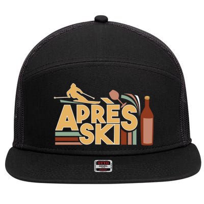 Apres Ski Retro Vintage Style Party Outfit Great Gift 7 Panel Mesh Trucker Snapback Hat