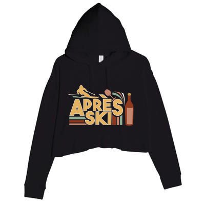 Apres Ski Retro Vintage Style Party Outfit Great Gift Crop Fleece Hoodie