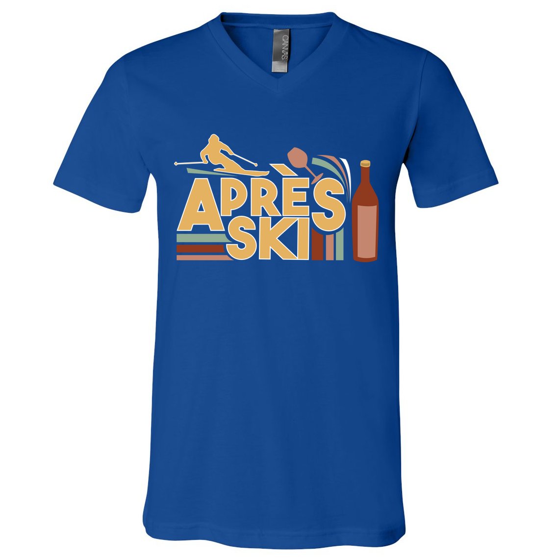 Apres Ski Retro Vintage Style Party Outfit Great Gift V-Neck T-Shirt
