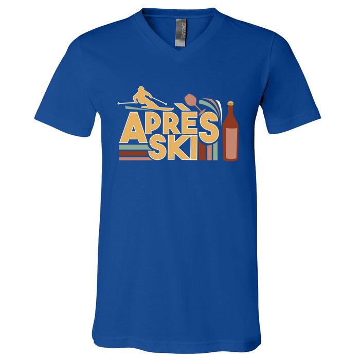 Apres Ski Retro Vintage Style Party Outfit Great Gift V-Neck T-Shirt