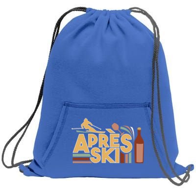 Apres Ski Retro Vintage Style Party Outfit Great Gift Sweatshirt Cinch Pack Bag