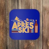 Apres Ski Retro Vintage Style Party Outfit Great Gift Coaster